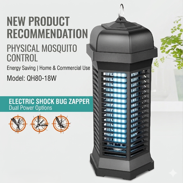 QH80-18W Hexagonal Imperial Tower 18W Bug Zapper
