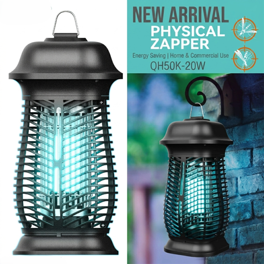 Kolma 20W High-Power E27 3U UV-LED Mosquito Killer - 80m² Coverage (QH50K-20W) UV mosquito trap image