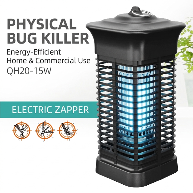 Kolma 15W Classic Lantern Bug Zapper - 3000V High-Efficiency Protection (QH20-15W) UV mosquito trap image