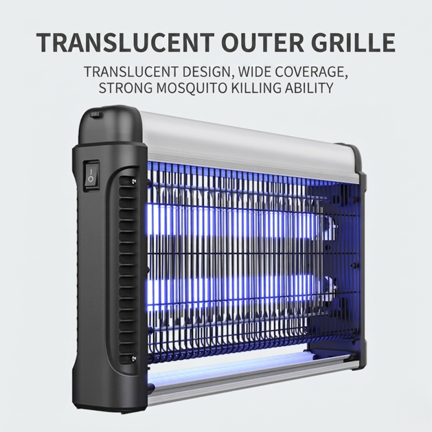 Double-Sided 360° Attraction Bug Zapper - Maximum Coverage for Warehouses